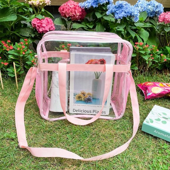 Pvc Clear Crossbody Bag /12 * 6 * 12 Inch Stadium Handbags Lhtweht o_o - Picture 4 of 5